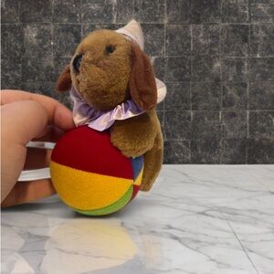 1985 Circus Clown Dog w Ball Plush